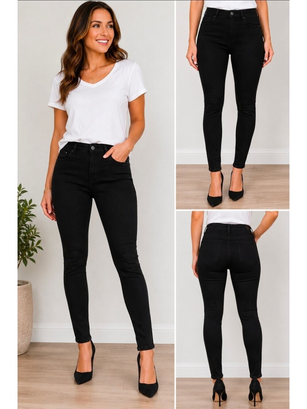 Old Navy Rockstar Super Skinny Jeans Women’s 12 Long Black High Rise Stretch